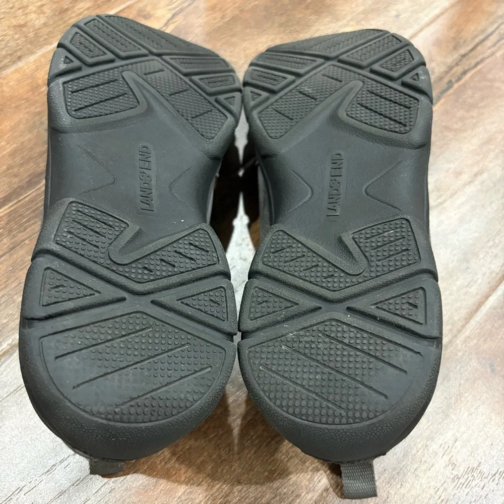 Lands'‎ End Women's Gray Zip-Front Slip-On Comfort Walking Shoes